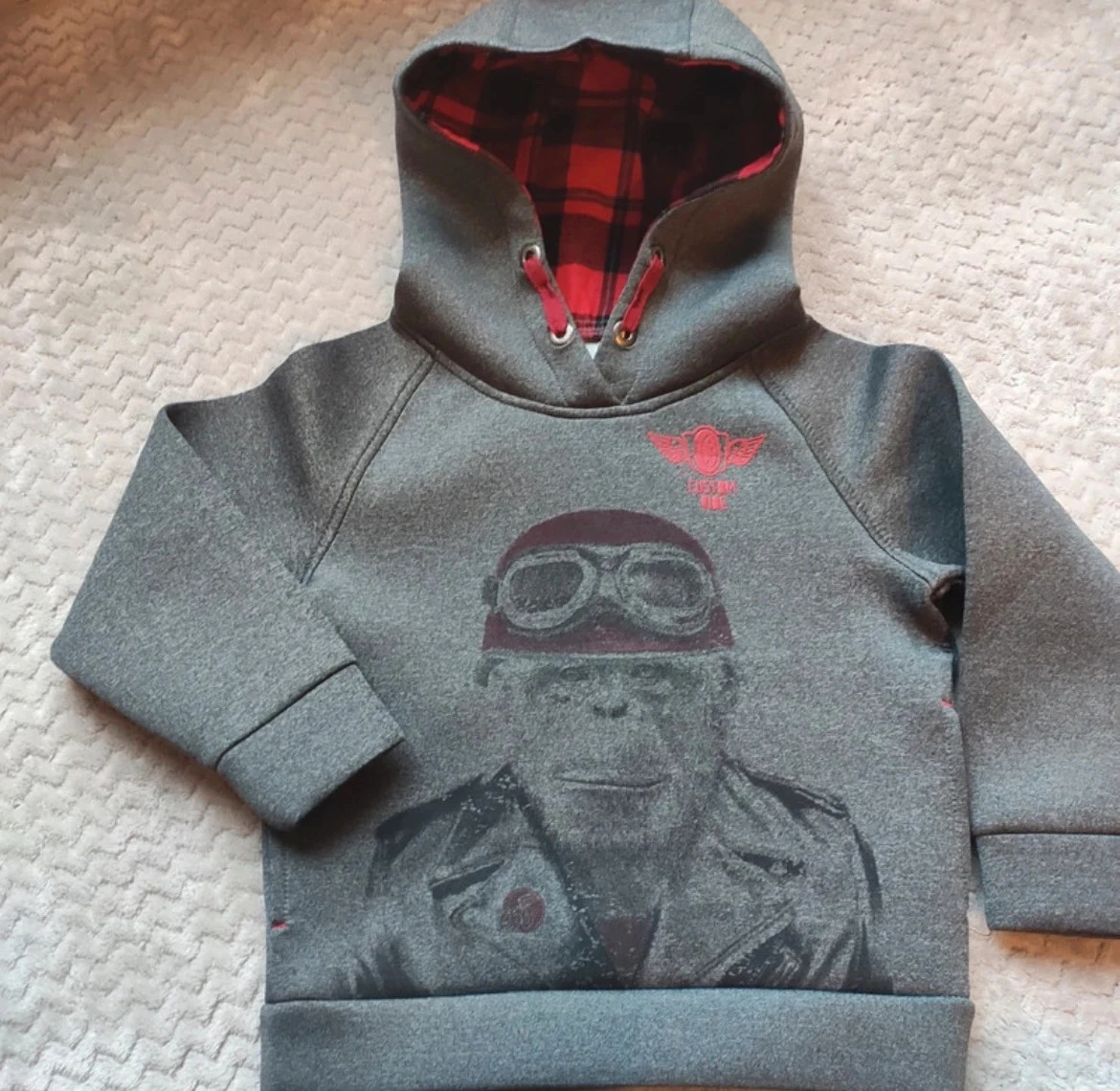 Sweat à capuche motif singe 4 ans (104 cm)